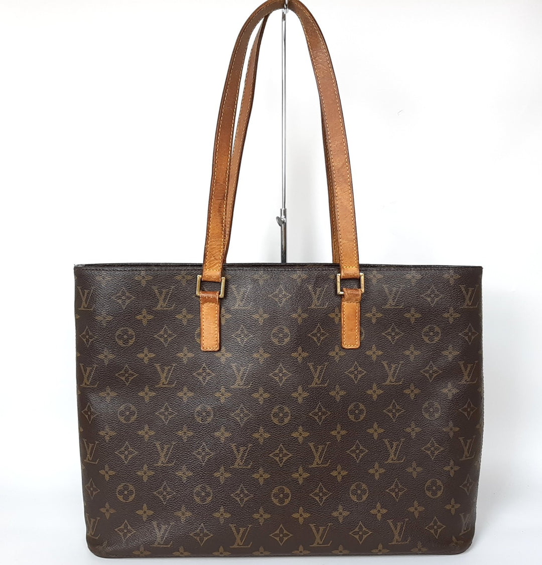 Louis Vuitton Luco Shoulder Tote Bag Monogram Leather Brown M51155 SR00210