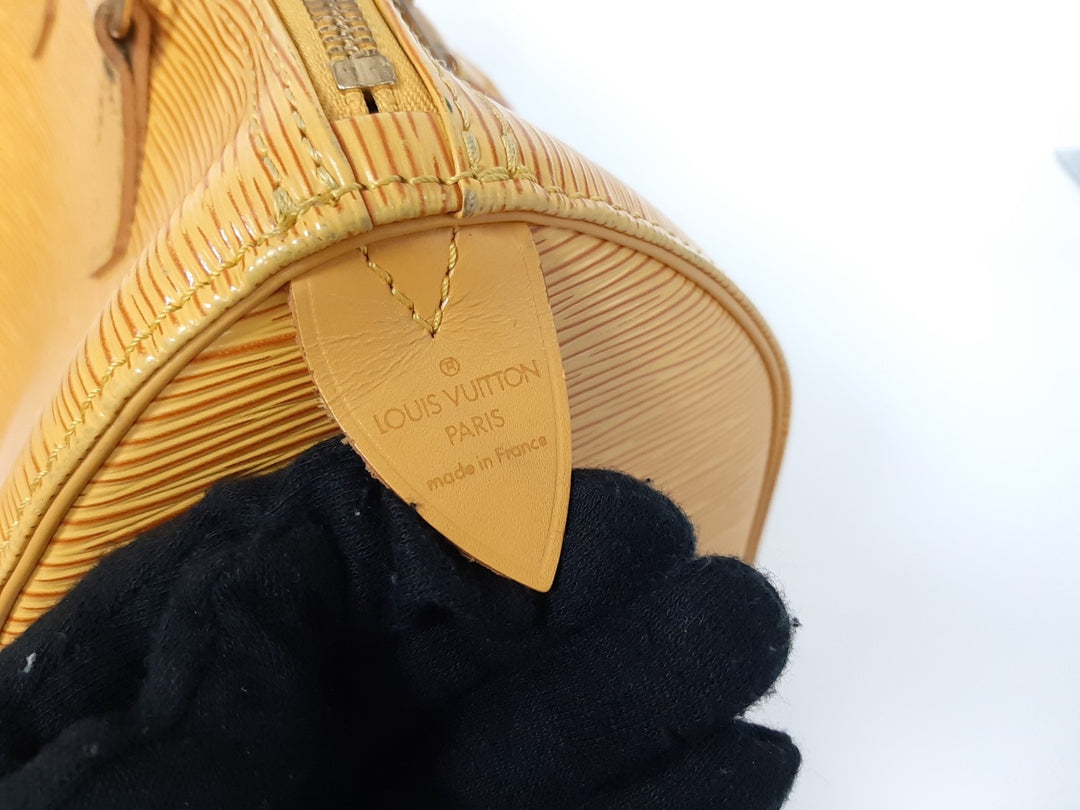 Louis Vuitton Handbag Speedy 25 Epi Leather M43019 Yellow Boston VI1914 Padlock5