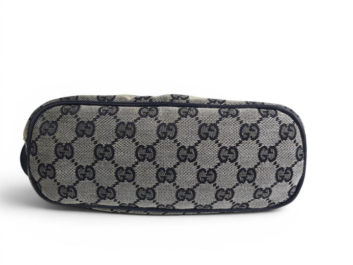 Gucci Bag Accessory Pouch Purse GG Canvas Gray Brown Silver Hardware5