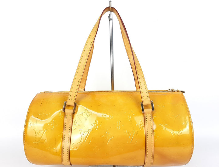 Louis Vuitton Vernis Bedford Hand Bag M91006 Monogram Yellow TH09681