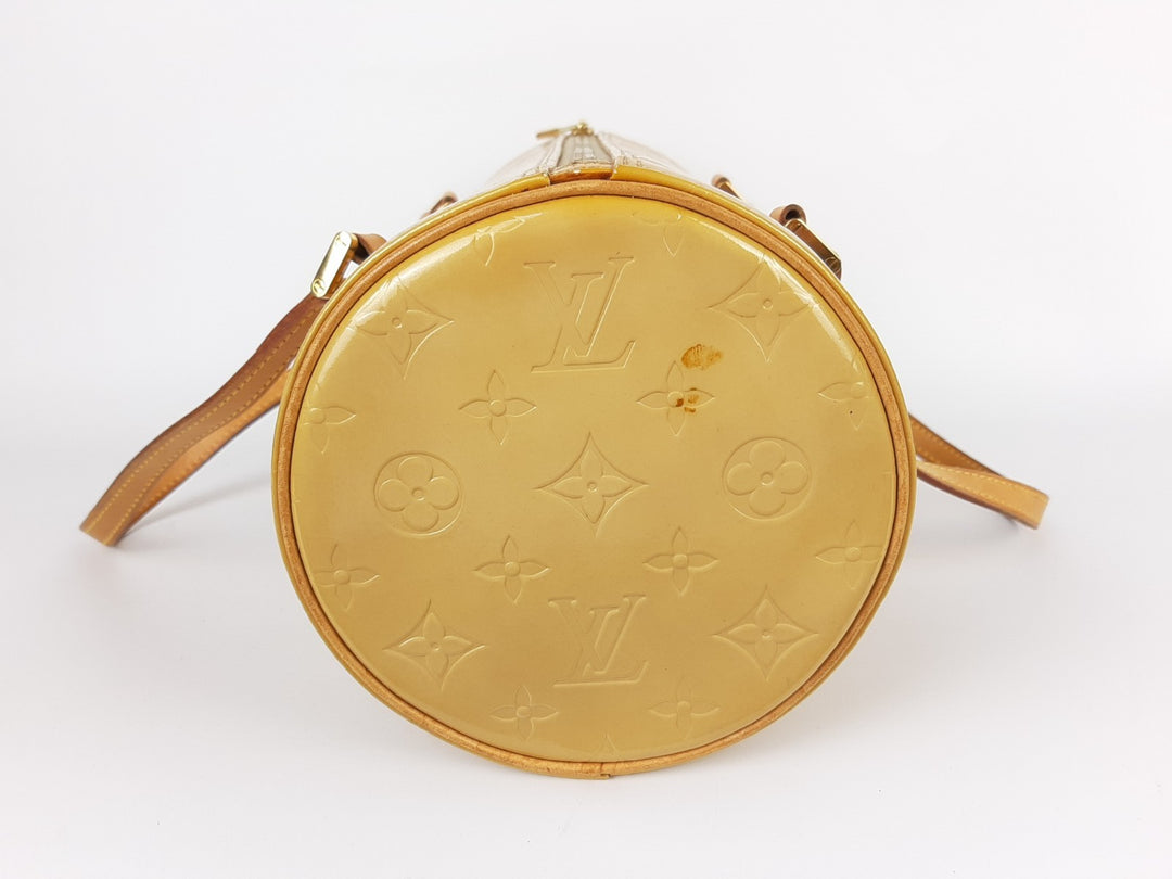Louis Vuitton Vernis Bedford Hand Bag M91006 Monogram Yellow VI09597