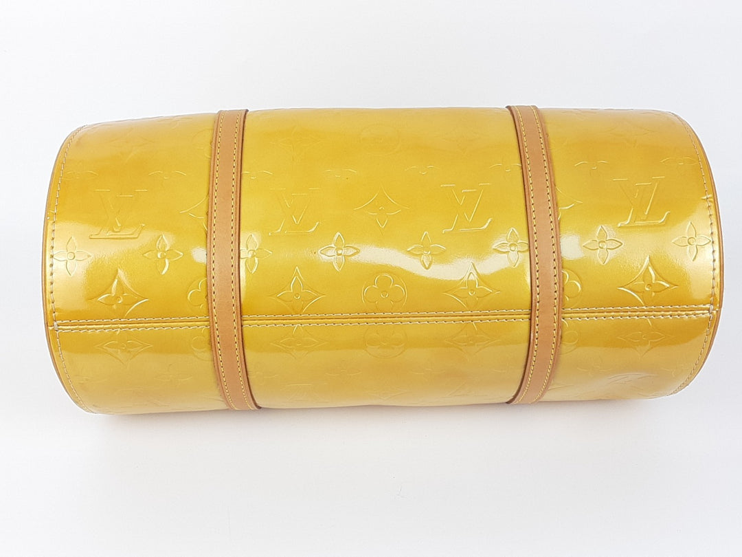 Louis Vuitton Vernis Bedford Hand Bag M91006 Monogram Yellow VI00316