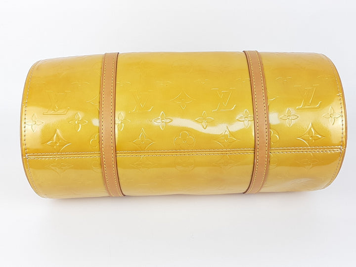Louis Vuitton Vernis Bedford Hand Bag M91006 Monogram Yellow VI00316