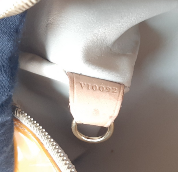 Louis Vuitton Vernis Bedford Hand Bag M91006 Monogram Yellow VI009215