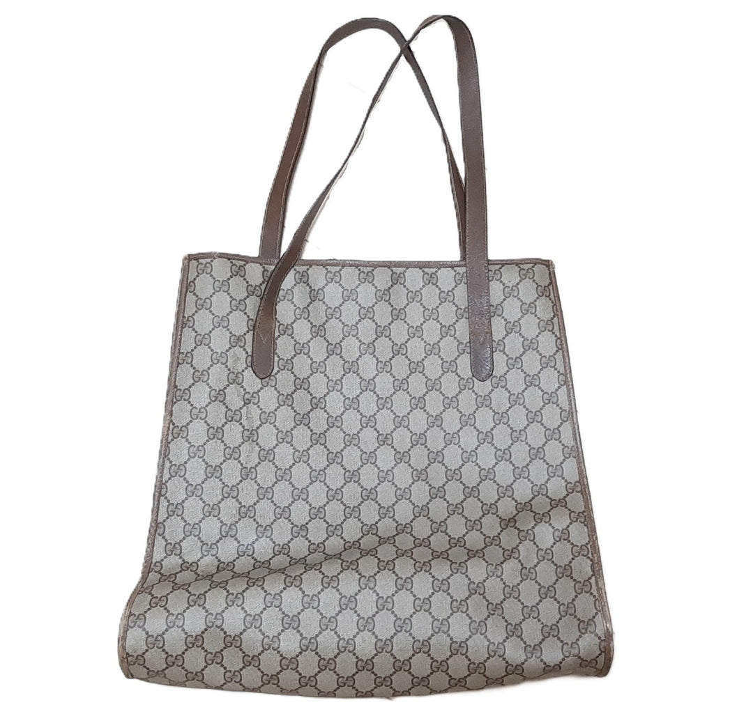 Gucci Sherry Line Tote Bag Shoulder Bag GG Pattern Brown PVC Leather1