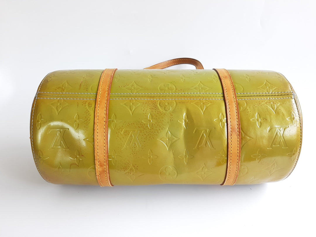 Louis Vuitton Vernis Bedford Hand Bag M91329 Vernis Monogram Green TH09688
