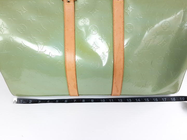 Louis Vuitton Vernis Mercer Boston Hand Bag Light Green M91001 BA091913
