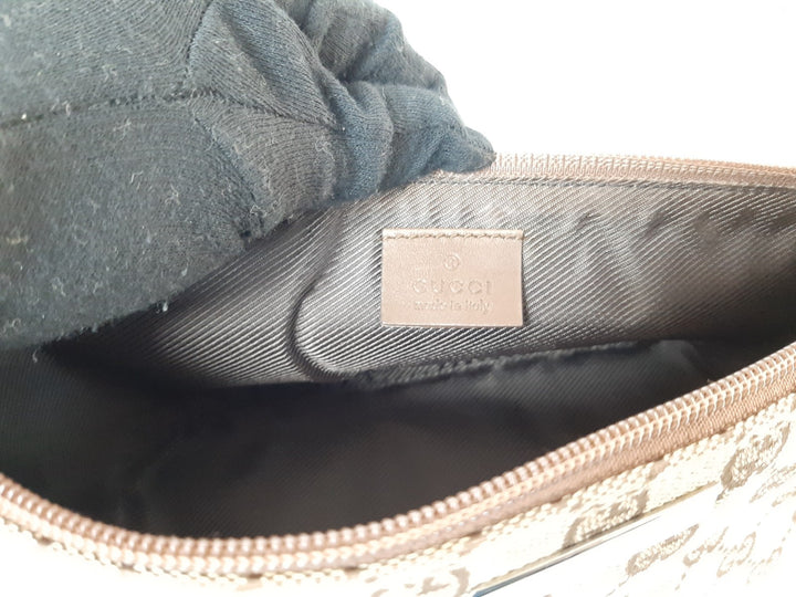 Gucci Bag Accessory Pouch Purse GG Canvas Beige Silver Hardware6