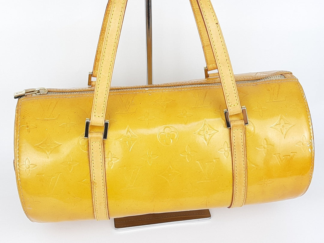 Louis Vuitton Vernis Bedford Hand Bag M91006 Monogram Yellow TH19282