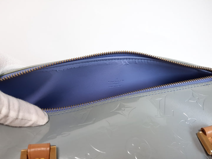 Louis Vuitton Vernis Bedford Hand Bag M91007 Vernis Monogram Blue VI006310