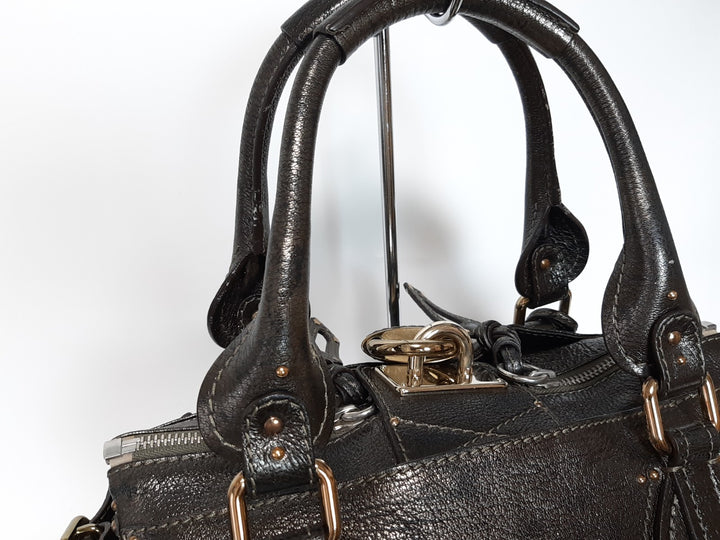 Chloe Paddington Dark Brown Bronze Glod Padlock Key Hand Shoulder Bag Dust Bag7