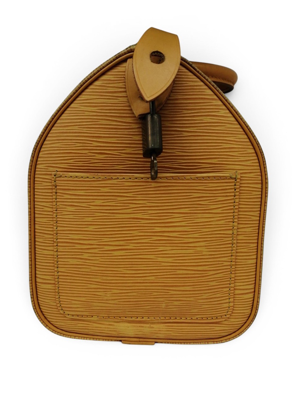 Louis Vuitton Handbag Speedy 25 Epi Leather M43019 Yellow Boston SP0956 Padlock2