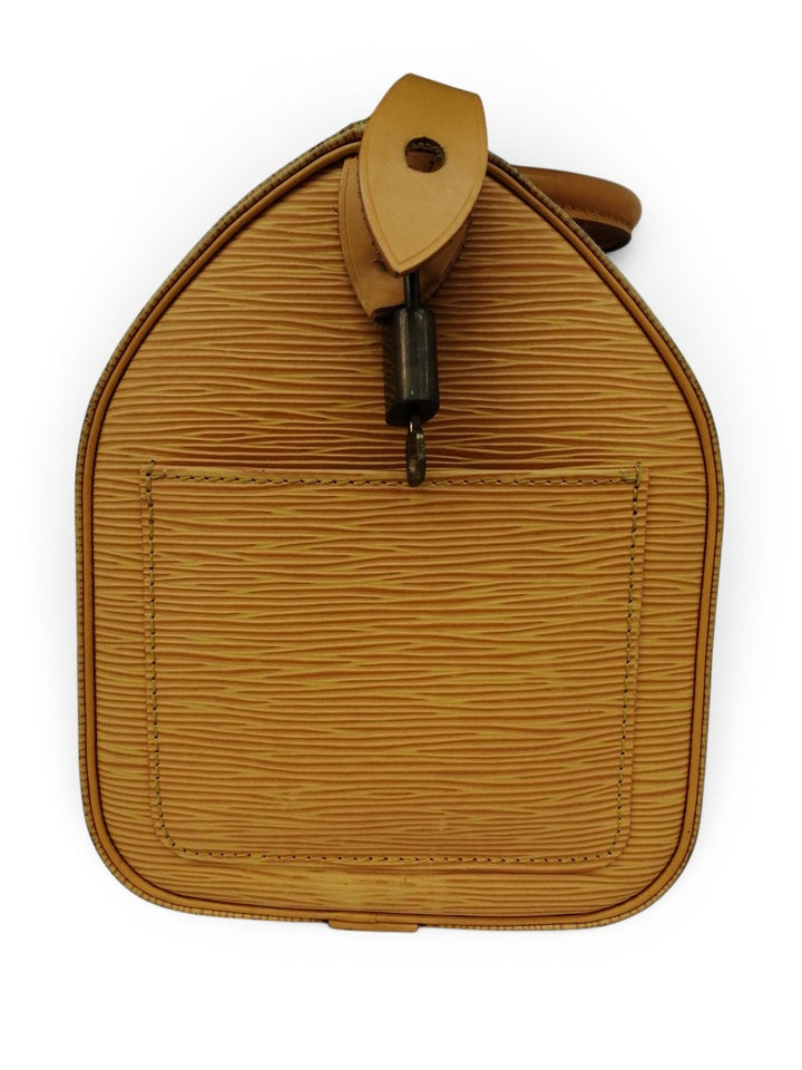 Louis Vuitton Handbag Speedy 25 Epi Leather M43019 Yellow Boston SP0956 Padlock2