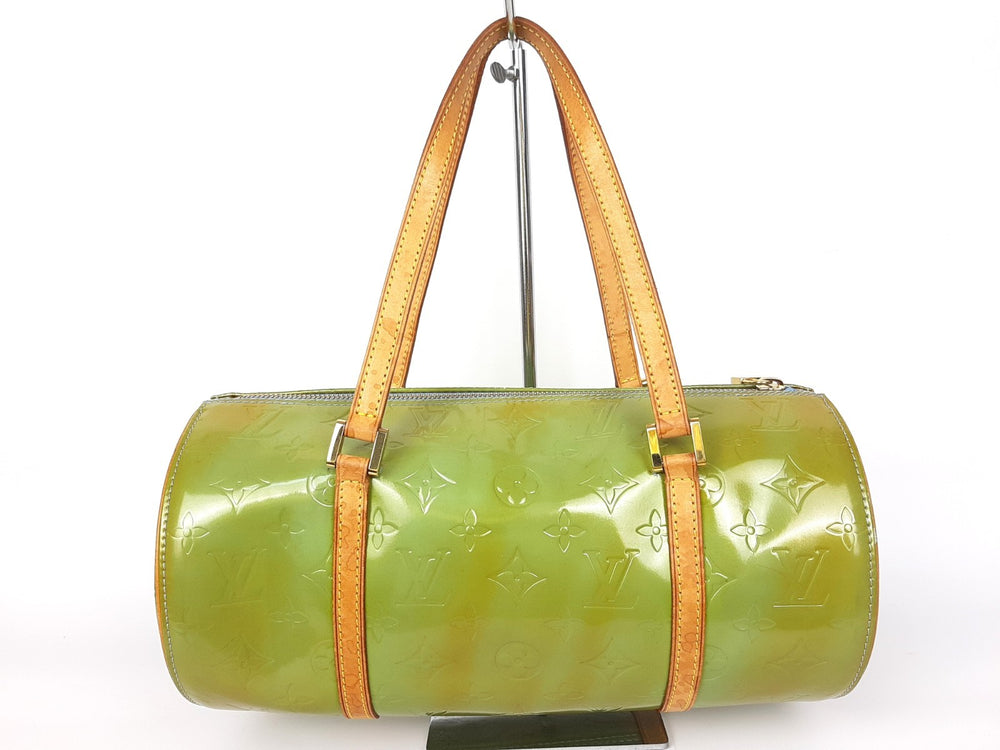 Louis Vuitton Vernis Bedford Hand Bag M91007 Vernis Monogram Green VI09591