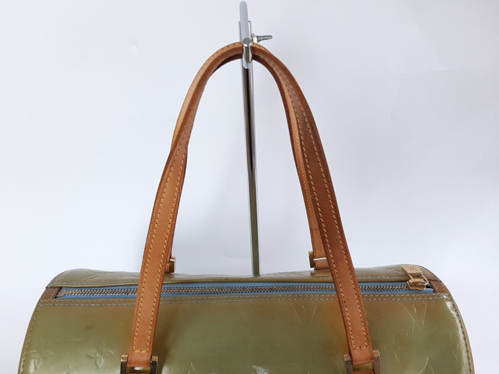 Louis Vuitton Vernis Bedford Hand Bag M91329 Vernis Monogram Green VI09297