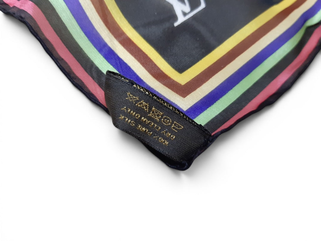Louis Vuitton Multicolor Scarf Monogram Black Takashi Murakami Box12