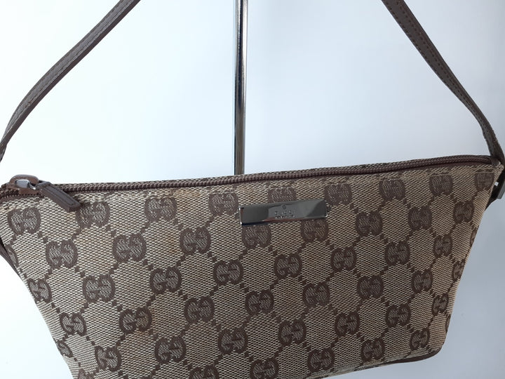 Gucci Bag Accessory Pouch Purse GG Canvas Beige Silver Hardware2