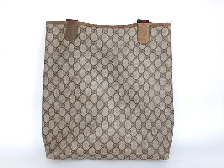 Gucci Sherry Line Tote Bag Shoulder Bag GG Pattern Brown PVC Leather1