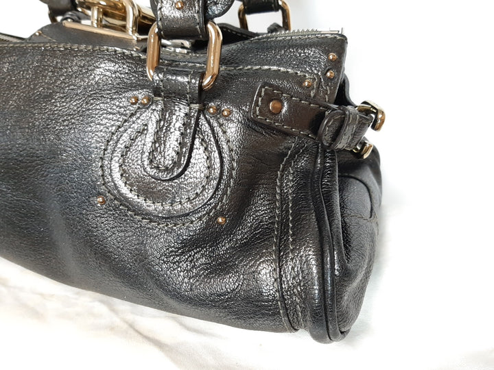 Chloe Paddington Dark Brown Bronze Glod Padlock Key Hand Shoulder Bag Dust Bag8