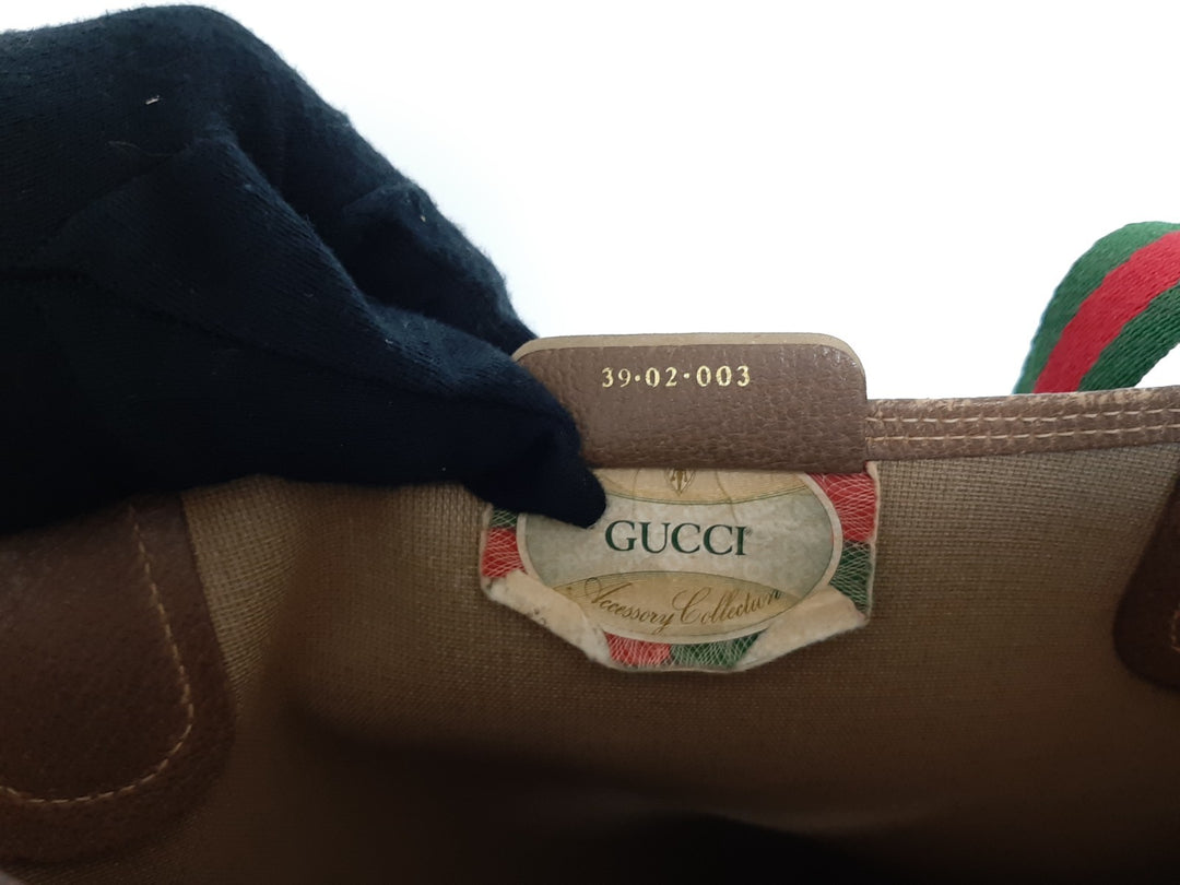 Gucci Sherry Line Tote Bag Shoulder Bag GG Pattern Brown PVC Leather11