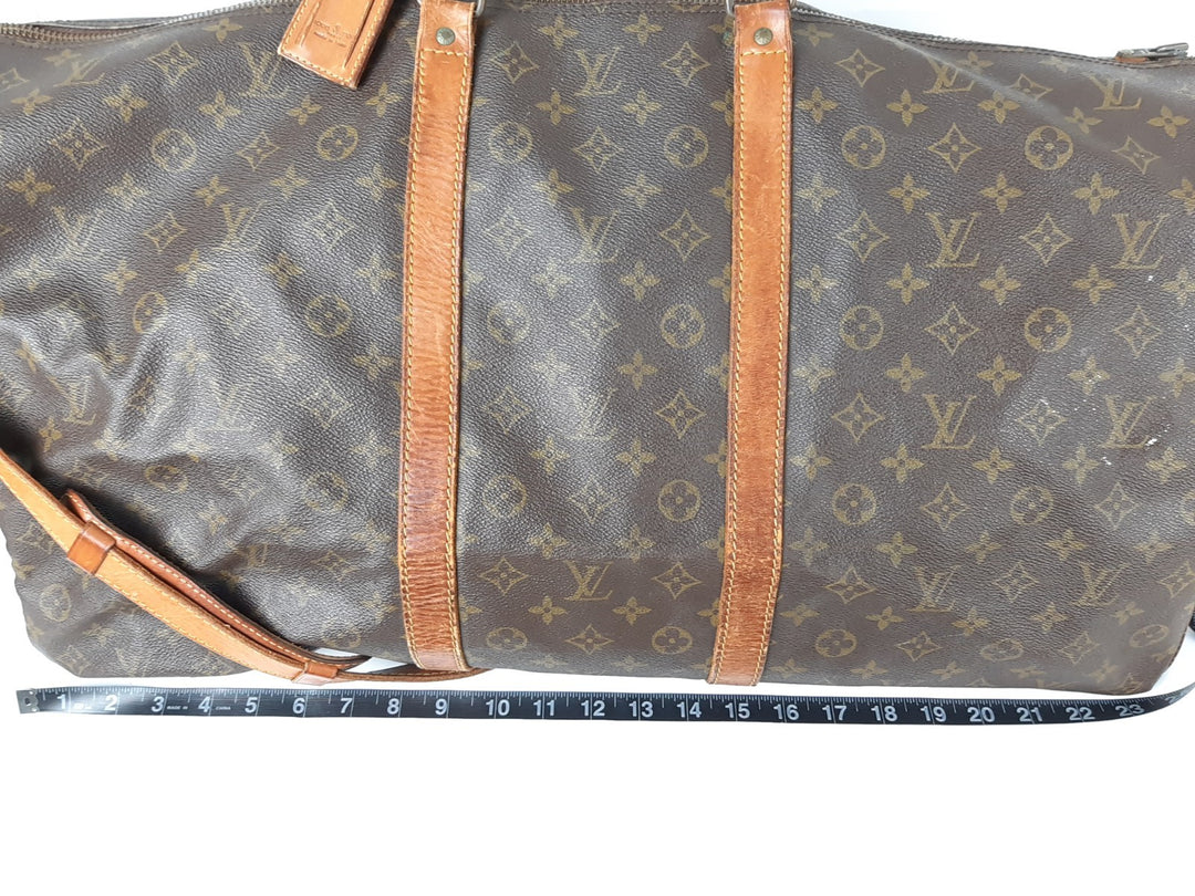 LOUIS VUITTON Monogram Keepall Bandouliere 60 Boston Bag M41412 LV Auth21