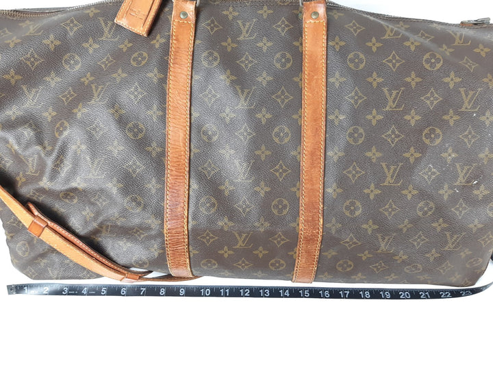 LOUIS VUITTON Monogram Keepall Bandouliere 60 Boston Bag M41412 LV Auth21