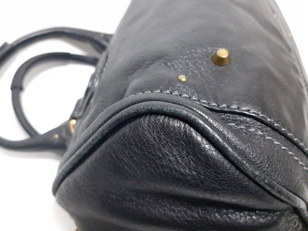 Chloe Paddington Black Glod Padlock Key Women's Hand Shoulder Bag Dust Bag7