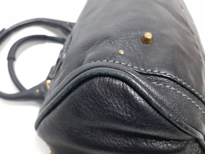 Chloe Paddington Black Glod Padlock Key Women's Hand Shoulder Bag Dust Bag7