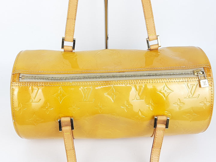 Louis Vuitton Vernis Bedford Hand Bag M91006 Monogram Yellow VI19295