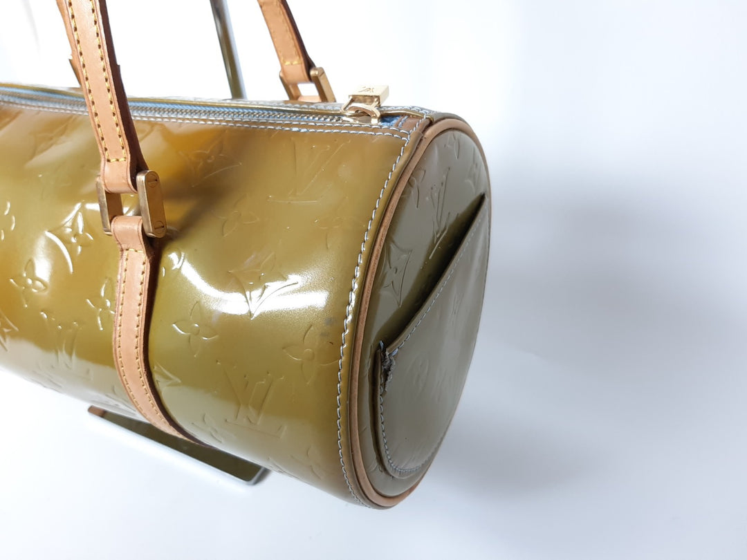 Louis Vuitton Vernis Bedford Hand Bag M91007 Vernis Monogram Green VI09396