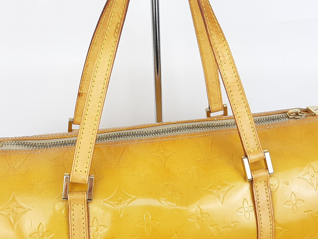 Louis Vuitton Vernis Bedford Hand Bag M91006 Monogram Yellow TH19284