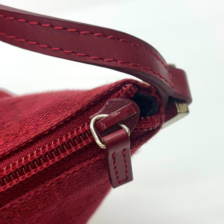 Gucci Bag Accessory Pouch Purse GG Canvas Red Silver Hardware10
