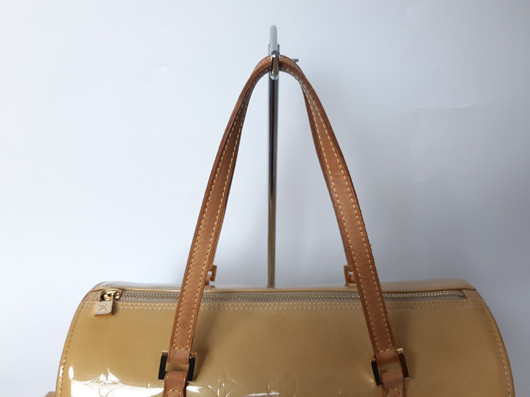 Louis Vuitton Vernis Bedford Hand Bag M91006 Vernis Monogram Yellow VI10023