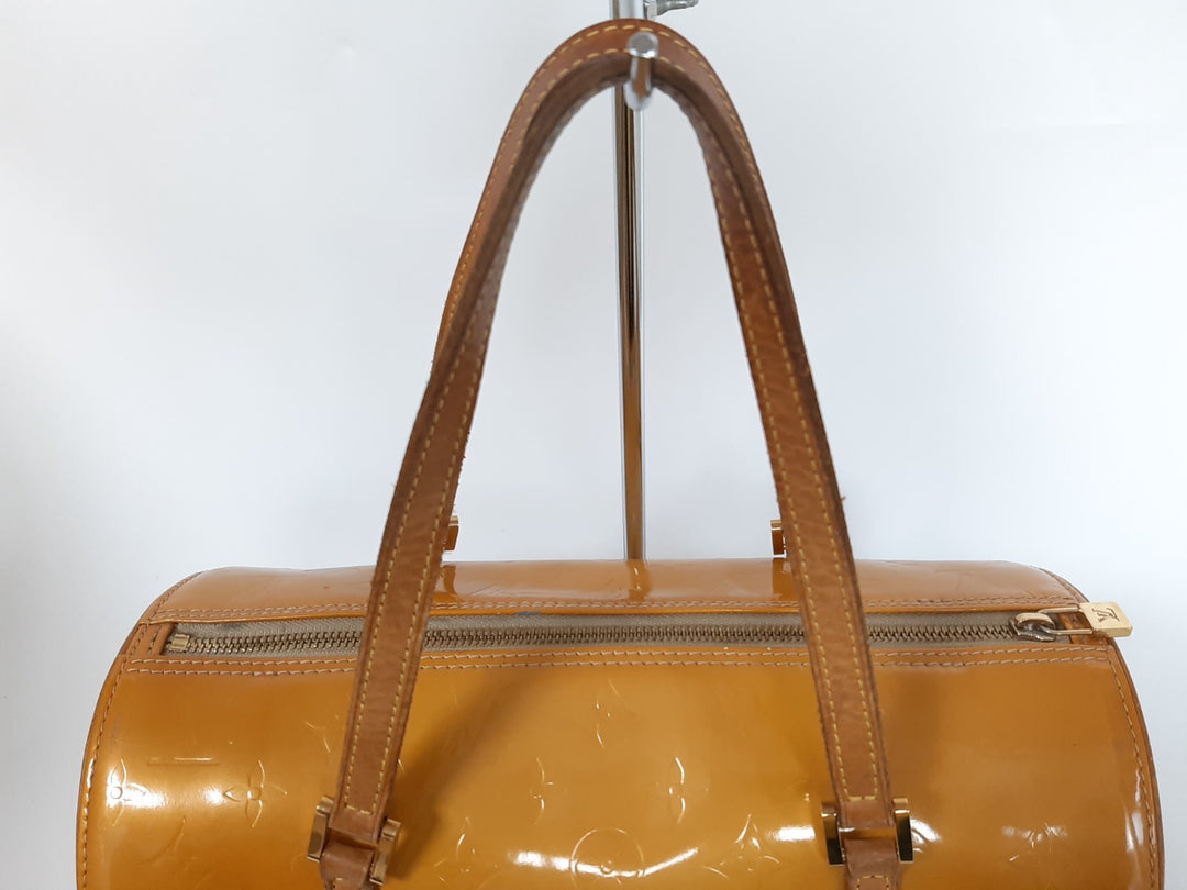 Louis Vuitton Vernis Bedford Hand Bag M91006 Vernis Monogram Yellow VI00717
