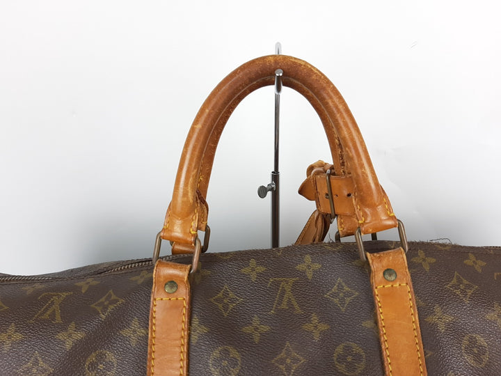 LOUIS VUITTON Monogram Keepall Bandouliere 60 Boston Bag M41412 LV Auth12