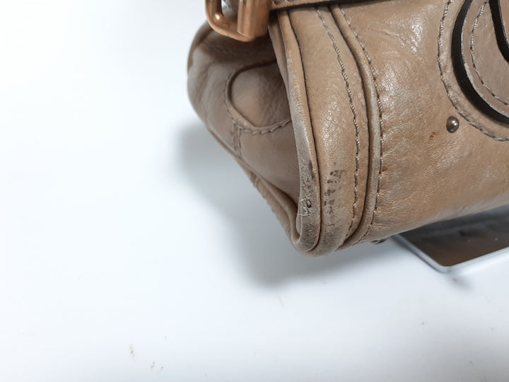 Chloe Mini Paddington Handbag Beige Light Brown Leather Gold Padlock Key13