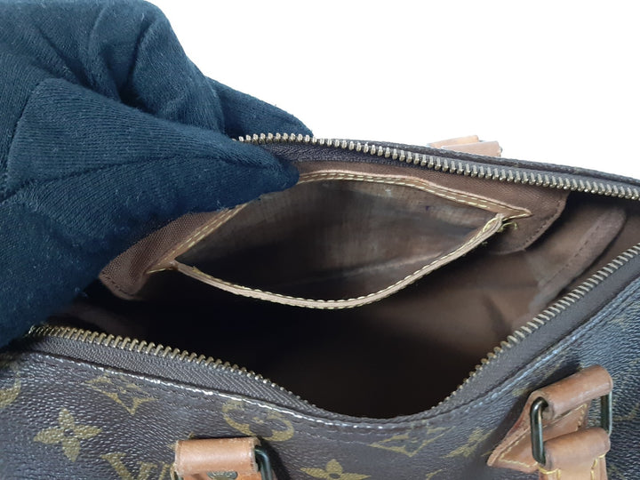 Louis Vuitton Monogram Speedy 25 M41528 Boston Bag Hand Bag MI0911 Padlock Key17