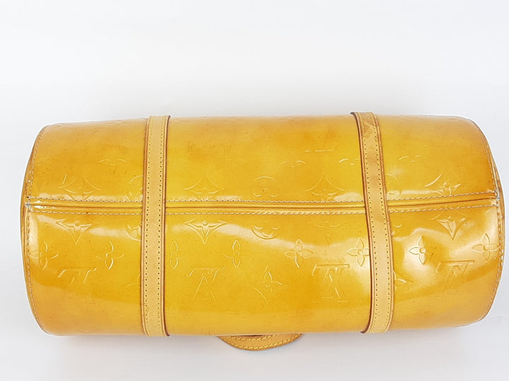 Louis Vuitton Vernis Bedford Hand Bag M91006 Monogram Yellow TH19288