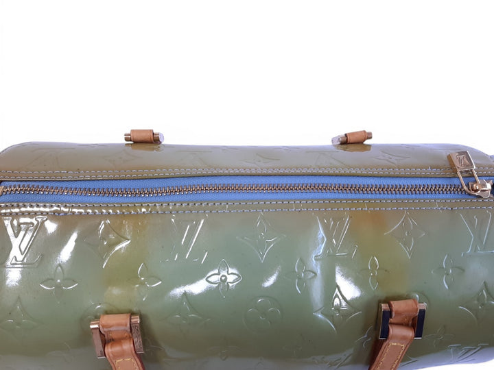 Louis Vuitton Vernis Bedford Hand Bag M91329 Vernis Monogram Green TH09296
