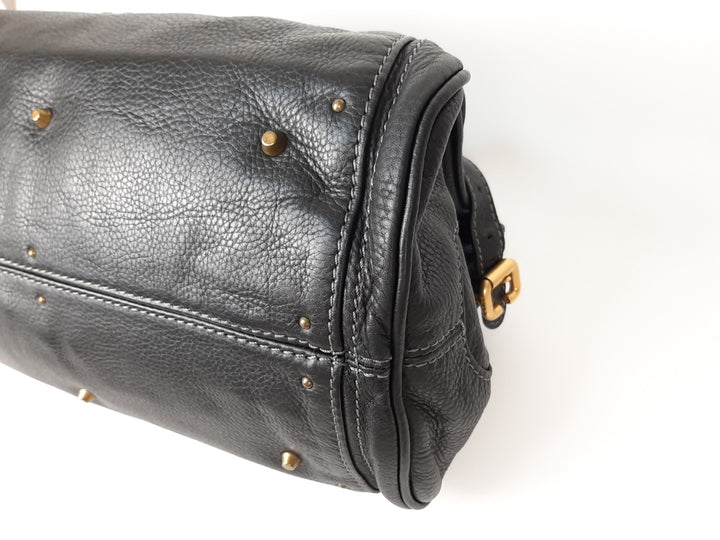 Chloe Paddington Black Glod Padlock Key Women's Hand Shoulder Bag7