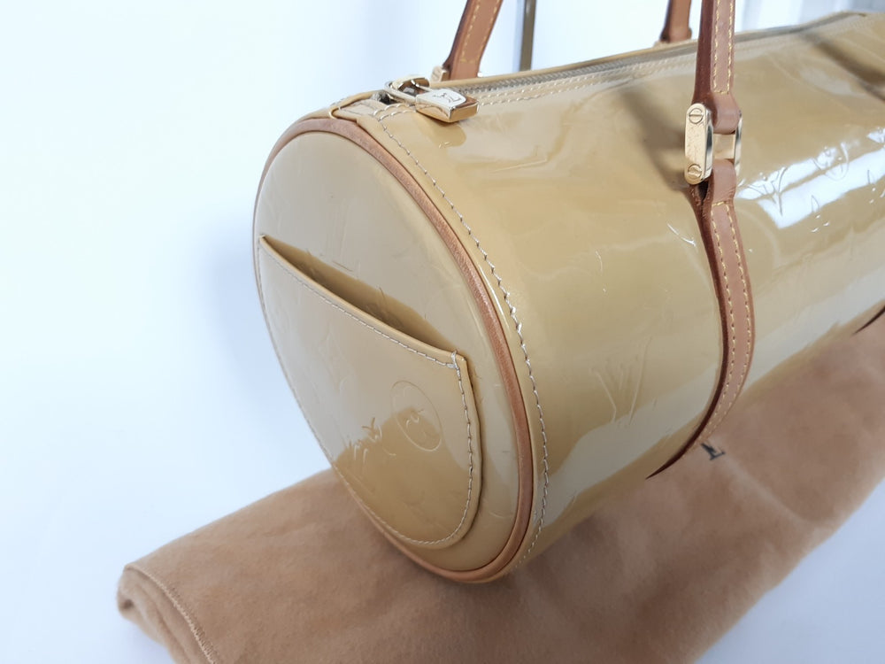 Louis Vuitton Vernis Bedford Hand Bag M91006 Vernis Monogram Yellow VI10021