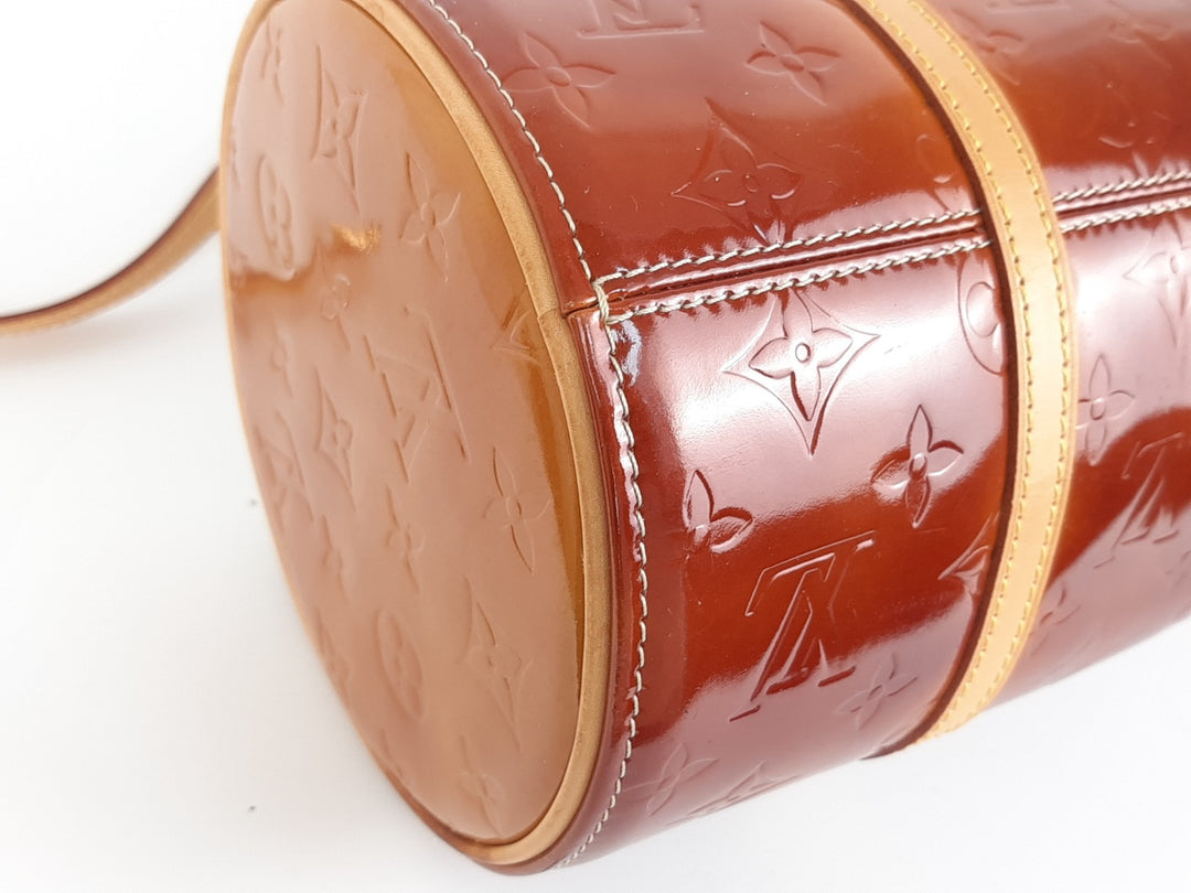 Louis Vuitton Vernis Bedford Hand Bag M91131 Vernis Monogram Brown VI09698