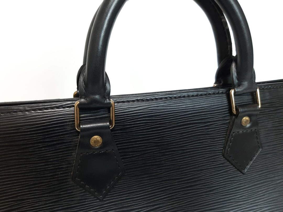 Louis Vuitton Sac Triangle Epi Handbag M52092 Black Gold Hardware MI09924