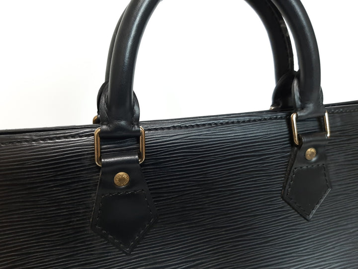 Louis Vuitton Sac Triangle Epi Handbag M52092 Black Gold Hardware MI09924