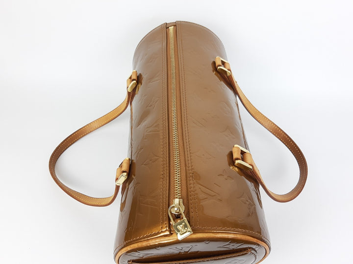 Louis Vuitton Vernis Bedford Hand Bag M91329 Vernis Monogram Brown VI00616
