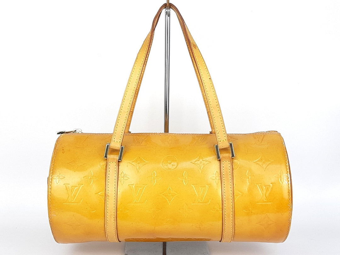 Louis Vuitton Vernis Bedford Hand Bag M91006 Monogram Yellow TH19280