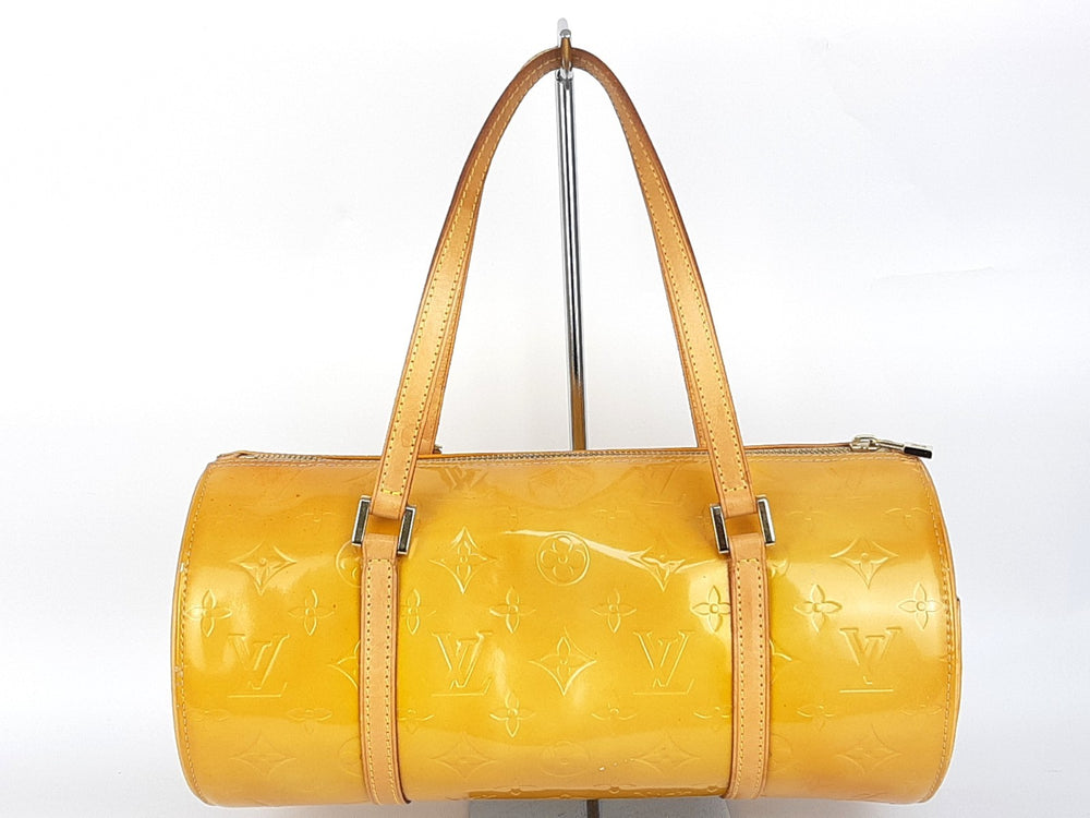 Louis Vuitton Vernis Bedford Hand Bag M91006 Monogram Yellow VI19291