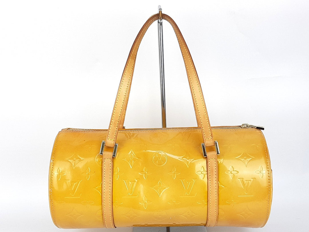 Louis Vuitton Vernis Bedford Hand Bag M91006 Monogram Yellow VI19291