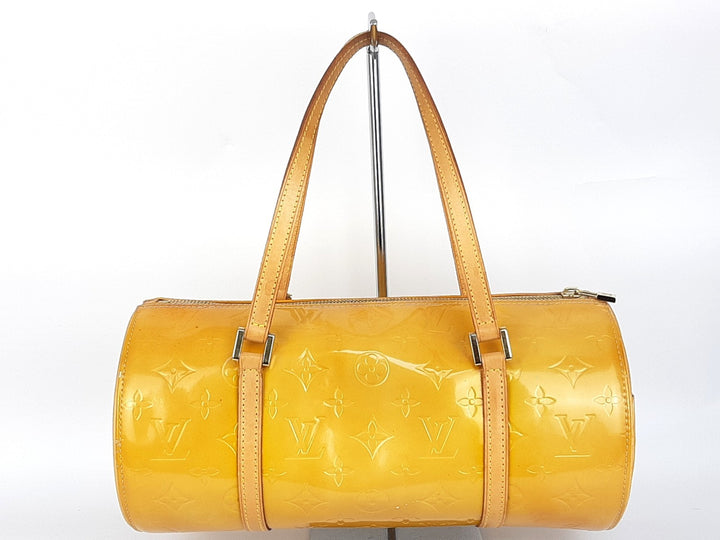 Louis Vuitton Vernis Bedford Hand Bag M91006 Monogram Yellow VI19291