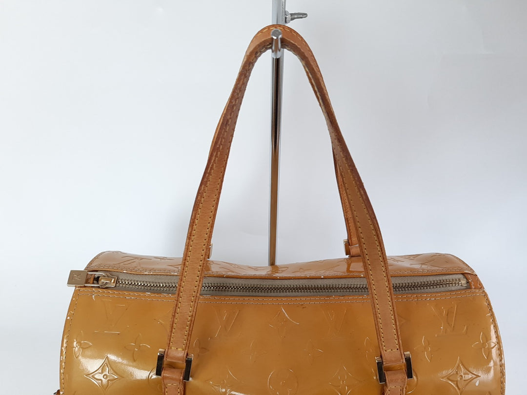 Louis Vuitton Vernis Bedford Hand Bag M91006 Vernis Monogram Yellow VI19094